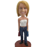 Custom girl bobbleheads