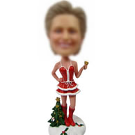 Custom Christmas bobble head doll