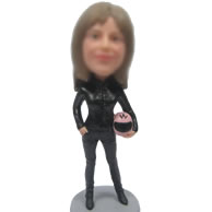 Custom sports girl bobbleheads