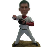 Customized baseball player bobblehead