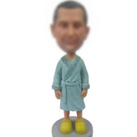 Customized bobblehead Dad in bathrobe