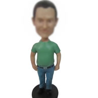 Green shirt bobbleheads