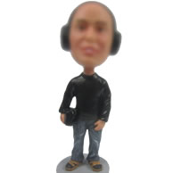 Headphones bobble heads