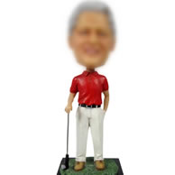 Man golf bobble doll