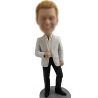 Man in suit bobbleheads
