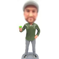 Man with hat bobbleheads