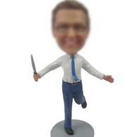 Man with knife bobbleheads