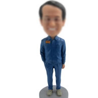 Personalized all blue jeans bobbleheads