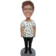 Personalized bobble head doll of Casual woman