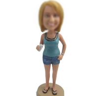 Personalized bobblehead dolls of Casual woman