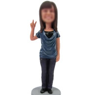Personalized bobbleheads of Casual girl