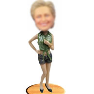 Personalized custom bobble head doll of Casual woman