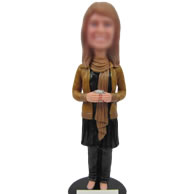 Personalized custom bobble head doll of Casual woman