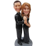 Personalized Custom bobbleheads of black dress