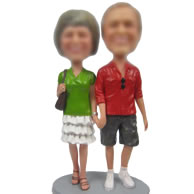 Personalized Custom bobbleheads of happy couple