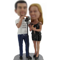 Personalized Custom bobbleheads of singing couple