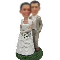 Personalized Custom bobbleheads of sweet wedding