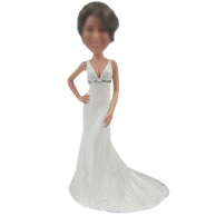 Personalized custom bride bobble heads