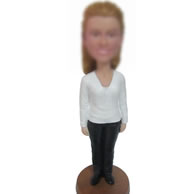 Personalized Custom Casual woman bobble heads