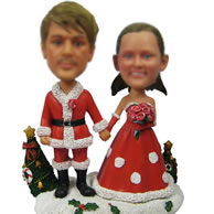 Personalized Custom Christmas Wedding bobble head