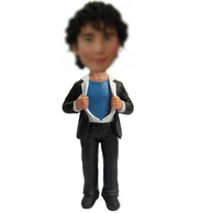 Personalized custom super man bobbleheads