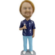 Personalized Light blue pants bobbleheads