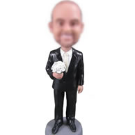 Personalized man in suit bobbleheads