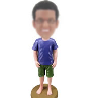 Personalized Purple shirt bobbleheads