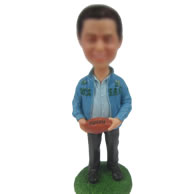 Personalized Rugby bobble heads