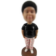 Personalized white shoes bobbleheads