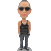 Sunglasses bobble head doll