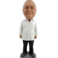 White shirt bobbleheads