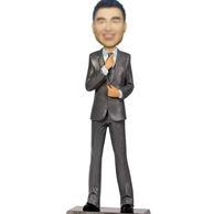 Custom Man In Suit Bobble 12 Inch