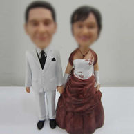 Evening party dress bobble head doll