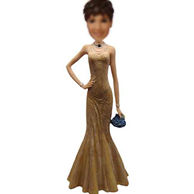 Good Dress Girl Bobble head doll  12 Inch