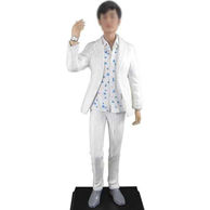 Man In White Suit bobblehead head doll  12 Inch