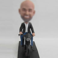Man with Motorcycle bobbleheads