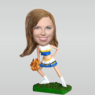 Personalized custom Cheerleader bobble heads