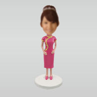 Personalized custom Cheongsam girl bobbleheads