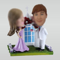 Personalized custom Church wedding bobble heads