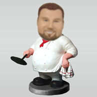 Custom Bobble Head Female Chef In The Kitchen Premium