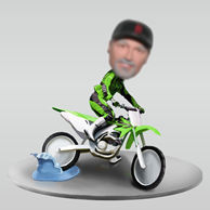 Personalized custom Crazy Racer bobblehead