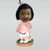Personalized custom Cute Girl bobble head doll