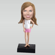 Personalized custom fashion girl bobble heads