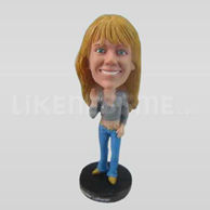 Personalized custom Fashionable girl bobbleheads