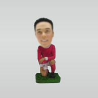 Personalized custom football bobble head doll