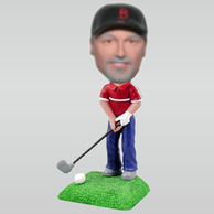 Personalized custom golf bobble heads