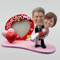 Personalized custom Happiness couple bobble head