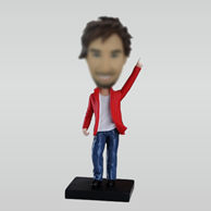 Personalized custom happy man bobbleheads