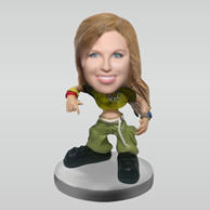 Personalized custom HIP-HOP girl bobbleheads